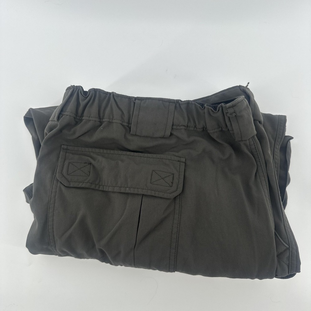 Duluth Trading Co Pants Mens 3XLx27 Gray Cargo Nylon Elastic Waist Workwear